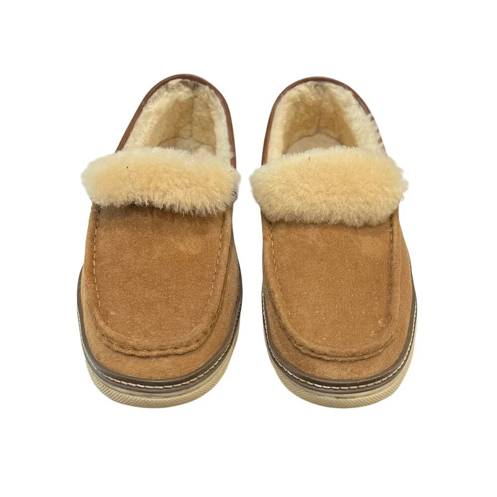 J&M by Johnston & Murphy Men's Fur Lined Moccasin Loafers Slippers  US 11